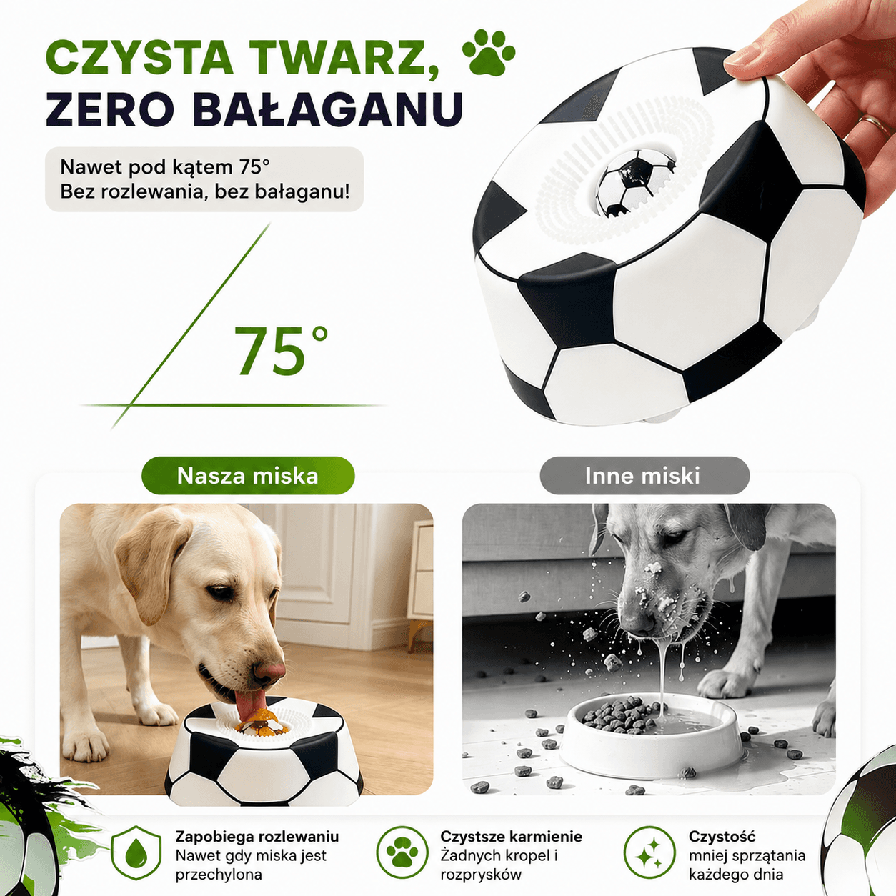 PawGoal™ – Miska Spowalniająca Jedzenie dla Psów