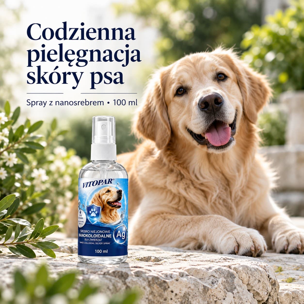 Niejonowe NANO SREBRO Koloidalne dla Psa Kota 1+1 GRATIS