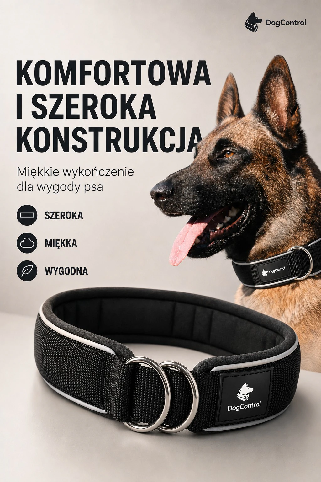 DogControl - Obroża półzaciskowa, która zapewnia lepszą kontrolę bez nadmiernego ucisku. 1