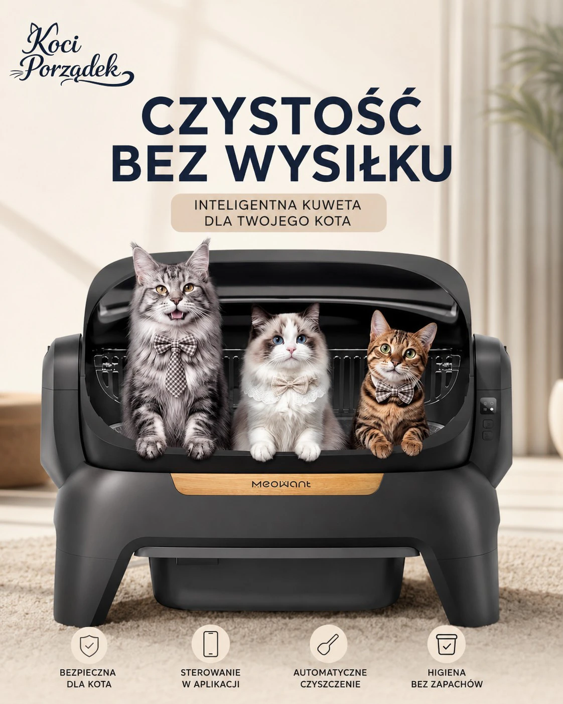 KociPorządek™ – samoczyszcząca kuweta dla kota XXL 1