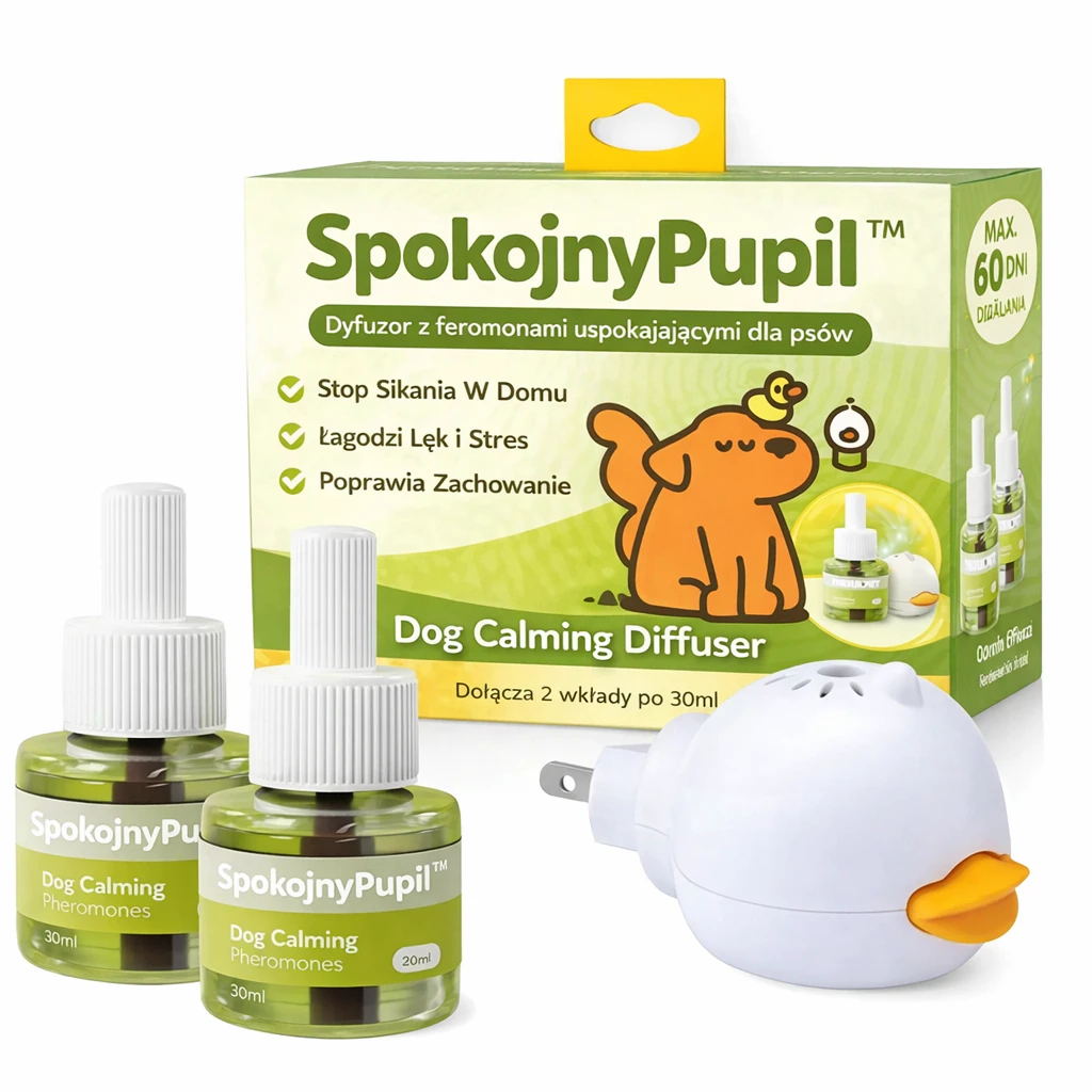 SpokojnyPupil™
Dyfuzor uspokajający dla psów – naturalny spokój w Twoim domu 1