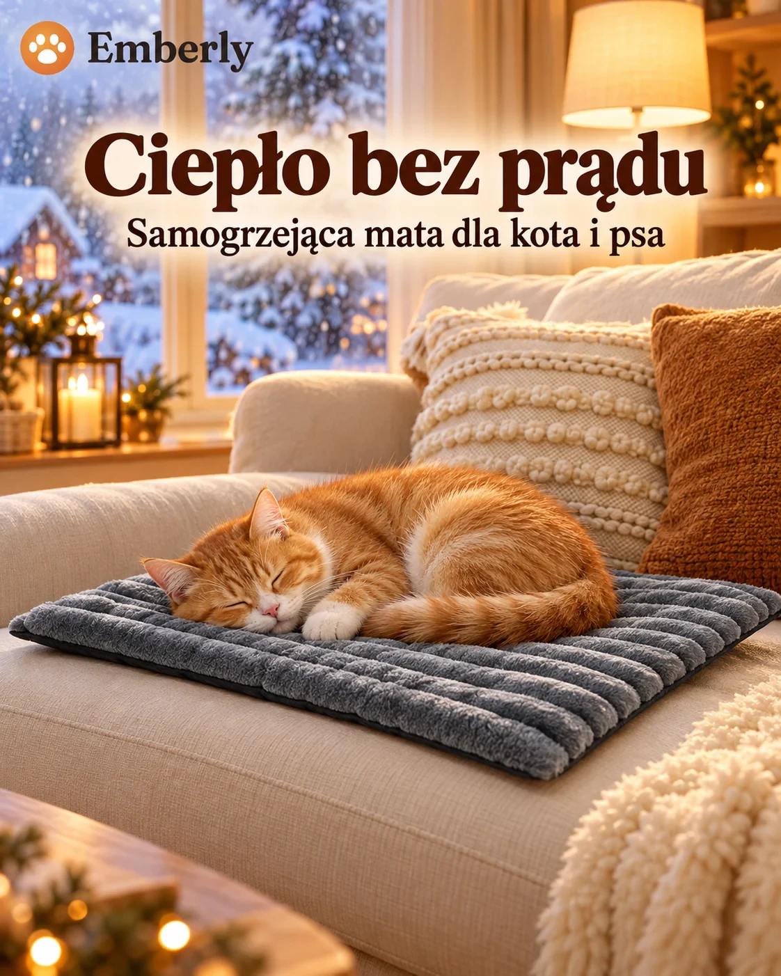 Emberly – samogrzejąca mata dla kota i psa bez prądu 1