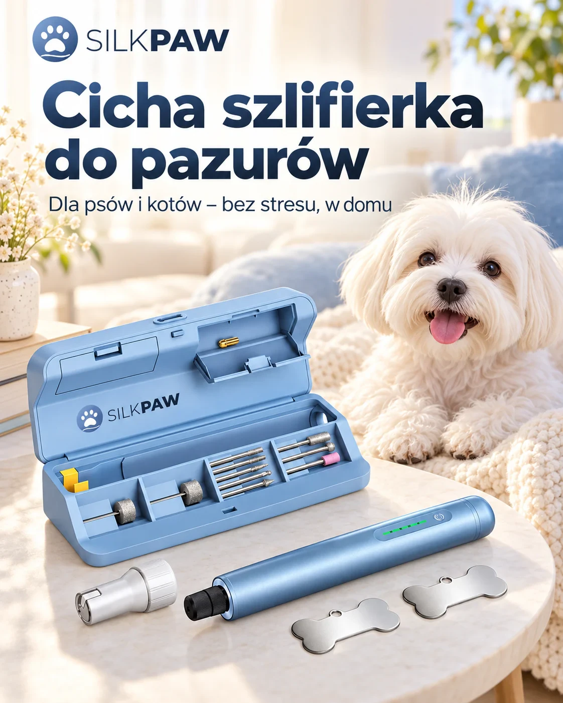SilkPaw – cicha szlifierka do pazurów dla psa i kota 1
